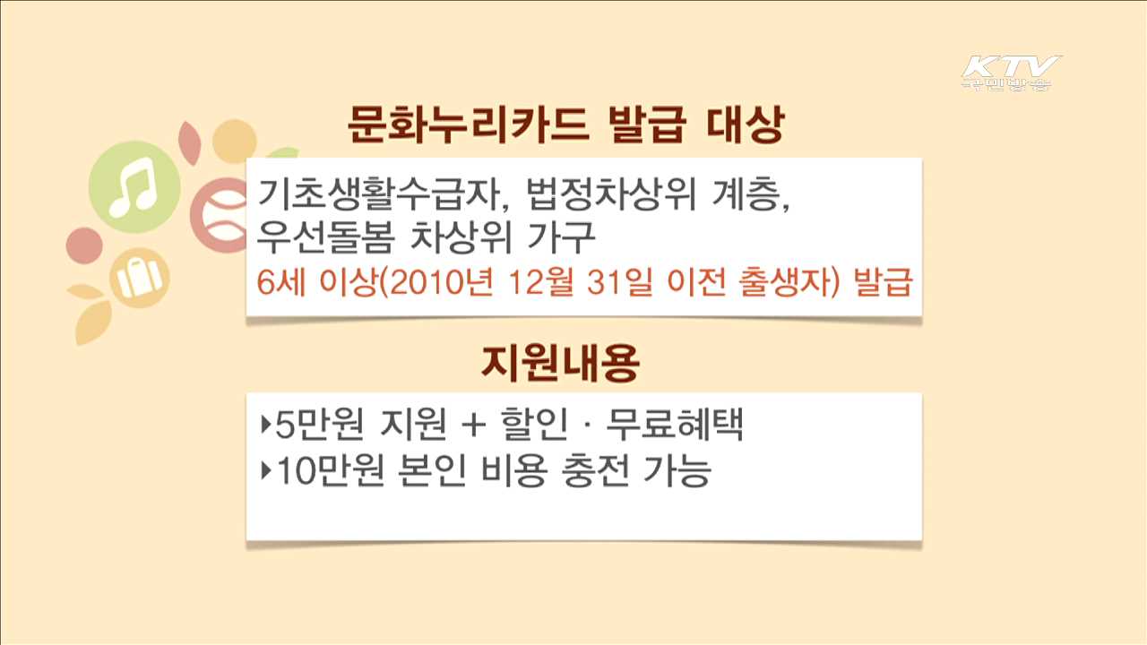 '문화누리카드'로 행복하게 [현장속으로]