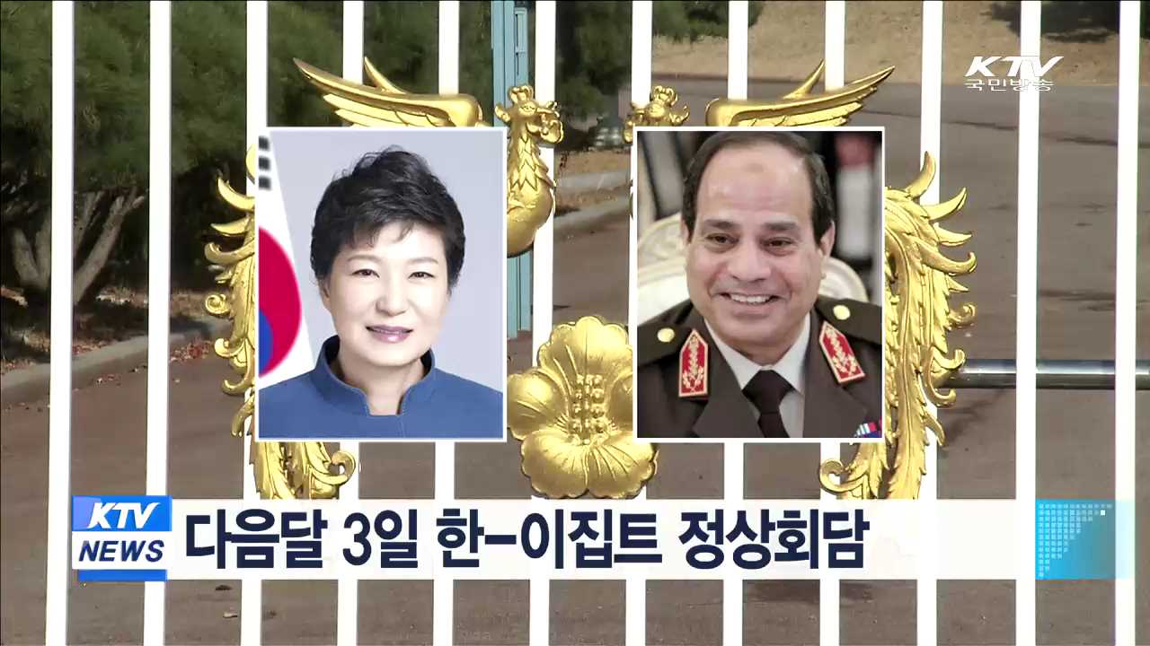 다음달 3일 한-이집트 정상회담