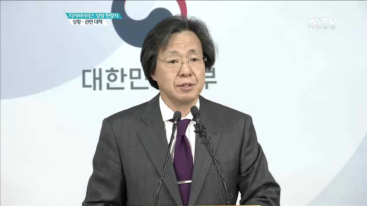 지카바이러스 양성 판정자 상황·관련 대책 브리핑