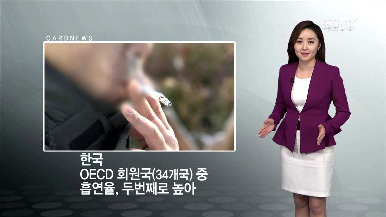 한국 OECD 회원국 중 흡연율, 두번째로 높아 [카드뉴스]