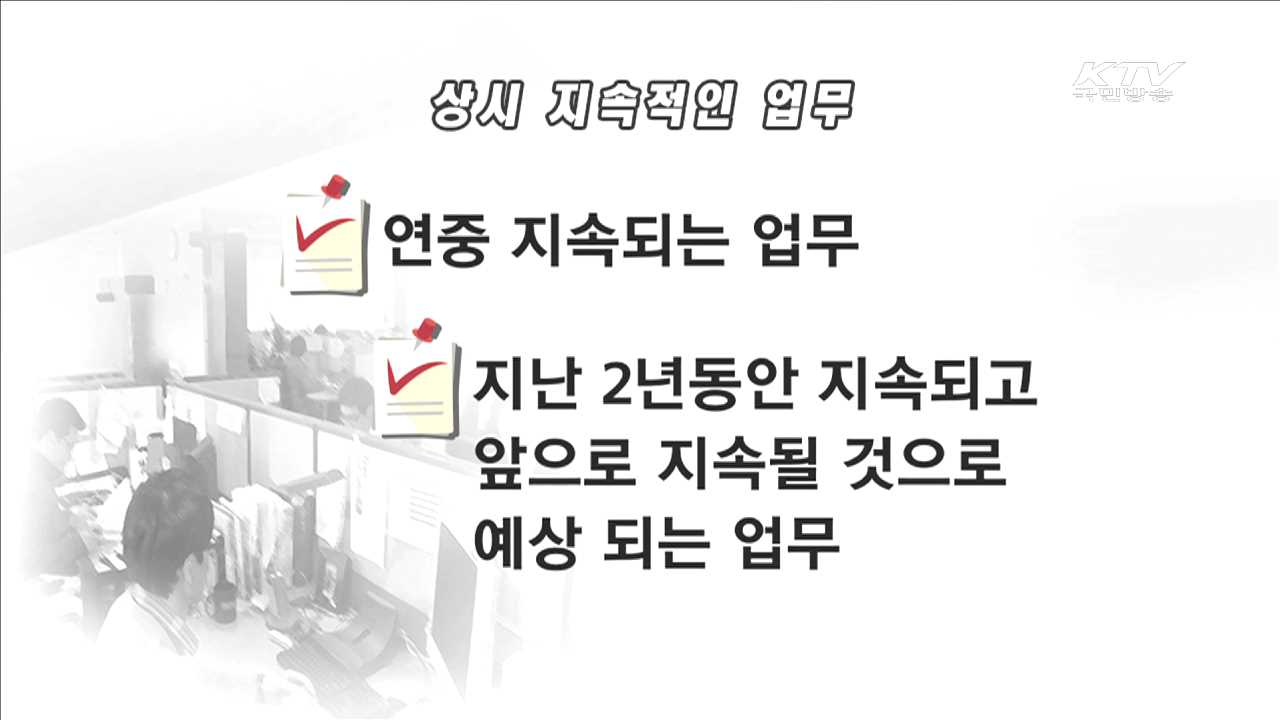 2년 이상 지속 비정규직 업무… 무기계약 전환해야