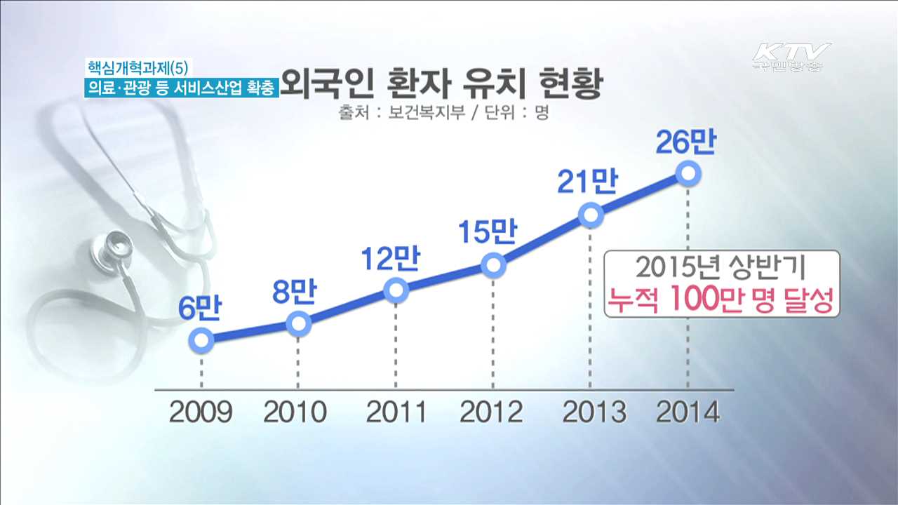 2017년 외국인 환자 50만 명 유치…5만 개 일자리 창출