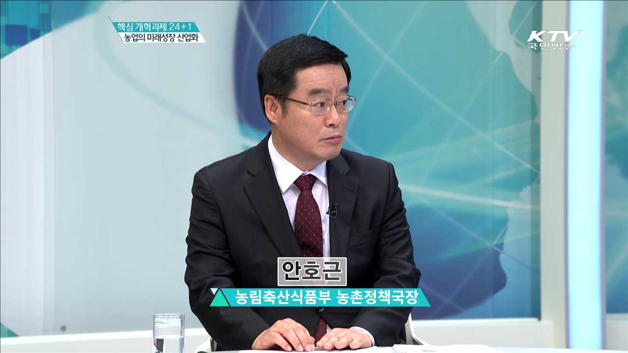 핵심 개혁과제 24+1 농업의 미래성장 산업화