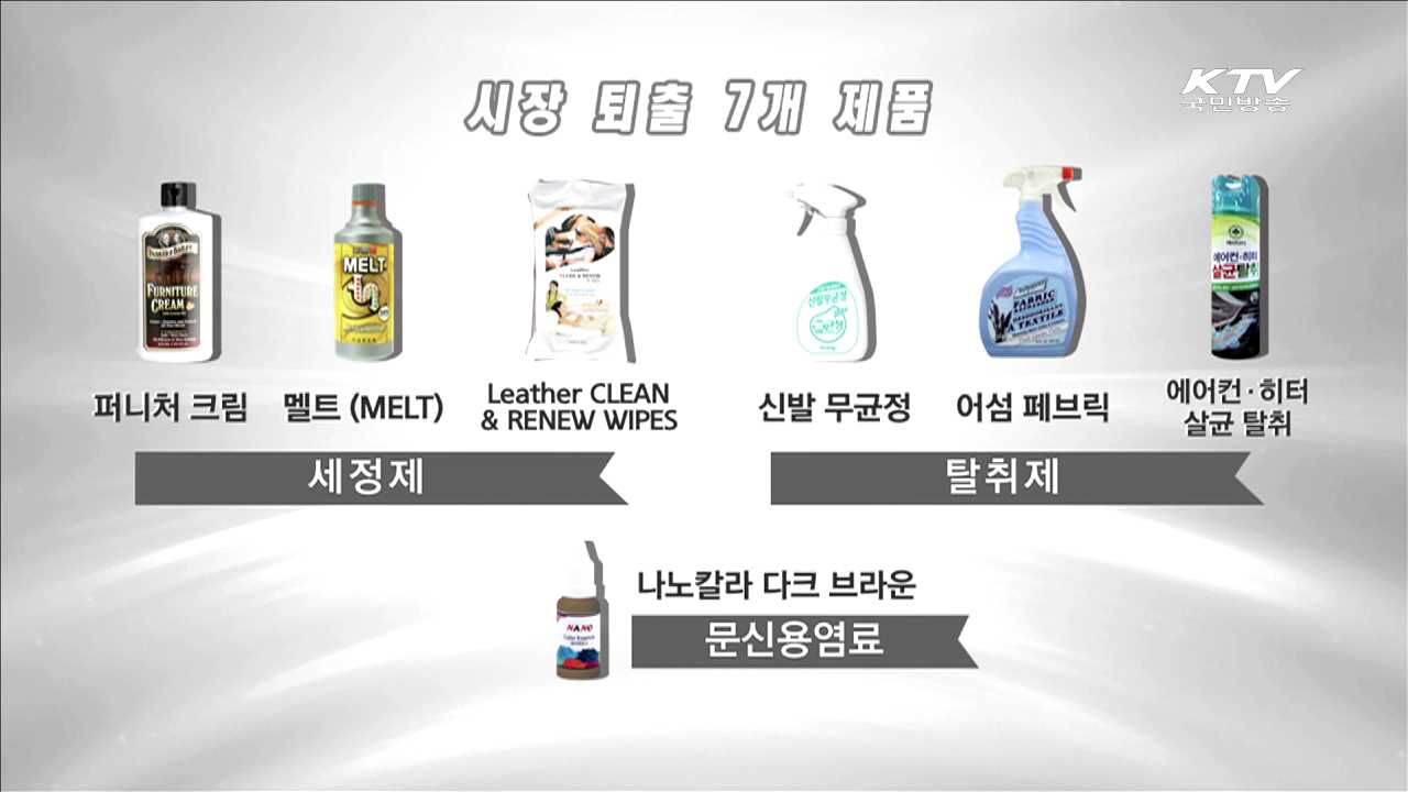 옥시 가습기 살균제 화학물질 첨가 7개 제품 '퇴출'