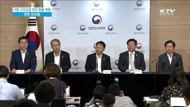 기업 구조조정 추진 현황·계획 정부 브리핑