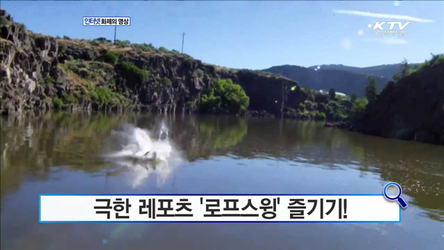 극한 레포츠 '로프스윙' 즐기기! [화제의 영상]