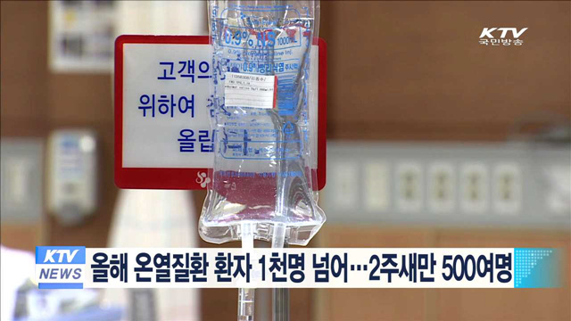 올해 온열질환 환자 1천명 넘어…2주새만 500여명