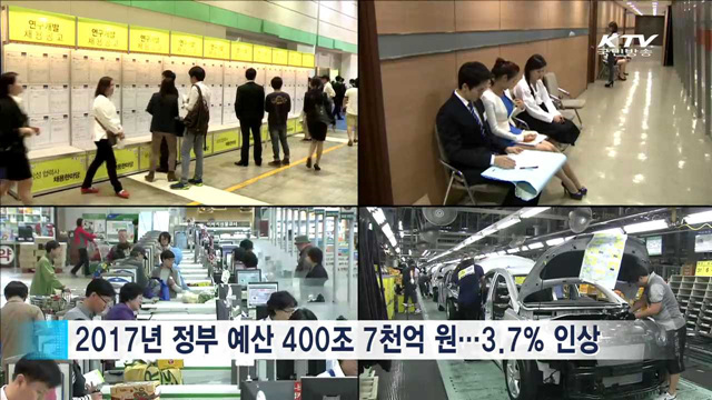 내년 나라살림 400조원 돌파…일자리·경제활력 중점