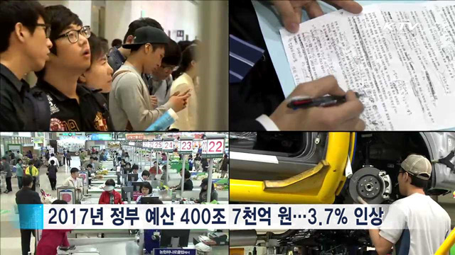 내년 나라살림 400조원 돌파…일자리·경제활력 중점
