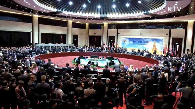 동아시아 정상회의 참석…'대북압박 공조' 강조