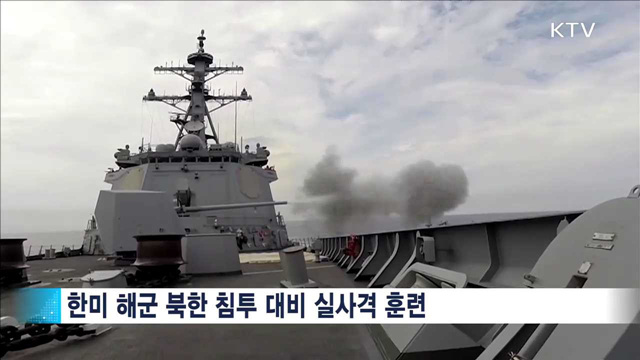 한미 해군 북한 침투 대비 실사격 훈련