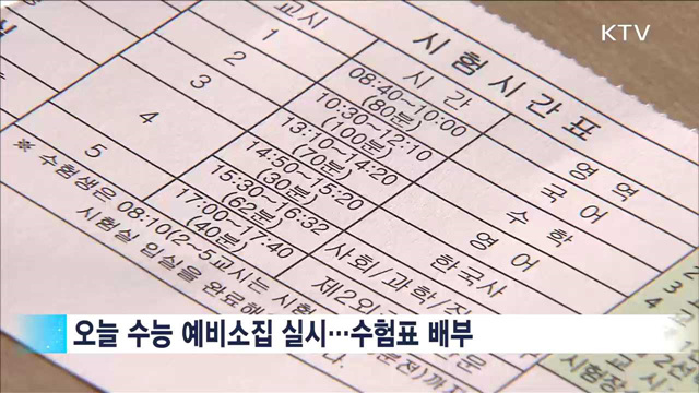수능 예비소집…'수험표 배부·유의사항 확인'