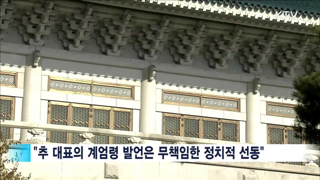 靑, "사회혼란 부추기는 발언 자제해야"