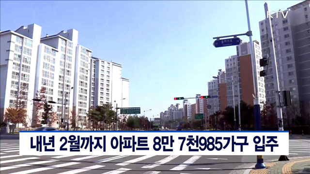 내년 2월까지 아파트 8만7천985가구 입주