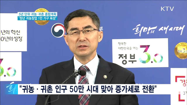 "향후 5년간 청년 귀농창업 1만 가구 육성"