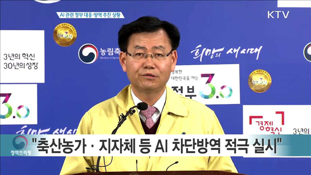 AI 관련 정부 대응·방역 추진 상황