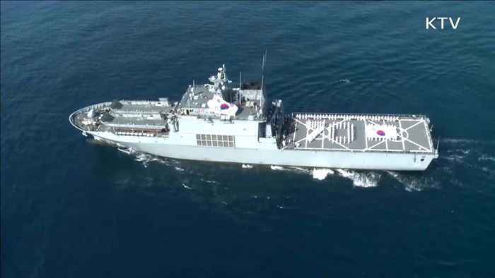 해군 '독도방어훈련'…구축함·초계기 참가