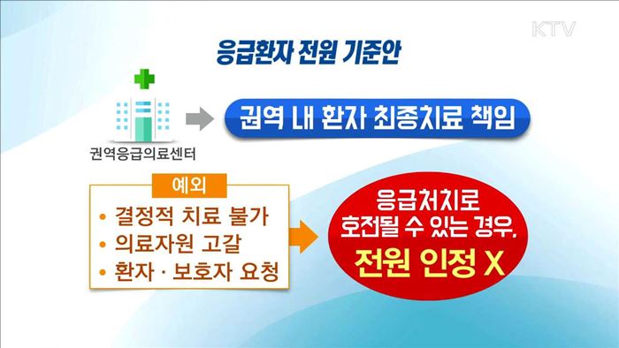 중증응급환자 발생 시 권역센터서 '끝까지 치료'