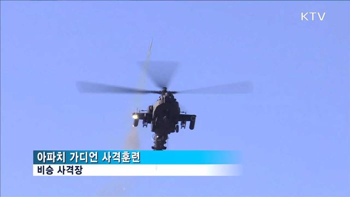 '탱크 킬러' 아파치 가디언 첫 사격 훈련