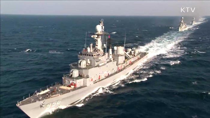 새해 첫 해상기동훈련…"적 도발하면 수장 시킨다"
