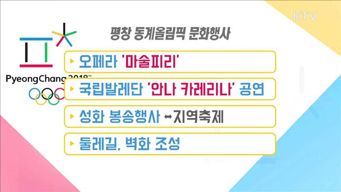 평창올림픽 성공개최에 역량 집중· 신콘텐츠 육성