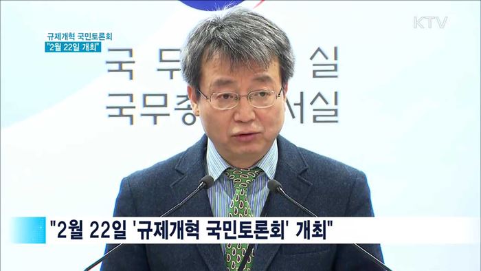 다음 달 22일 '규제개혁 국민토론회'