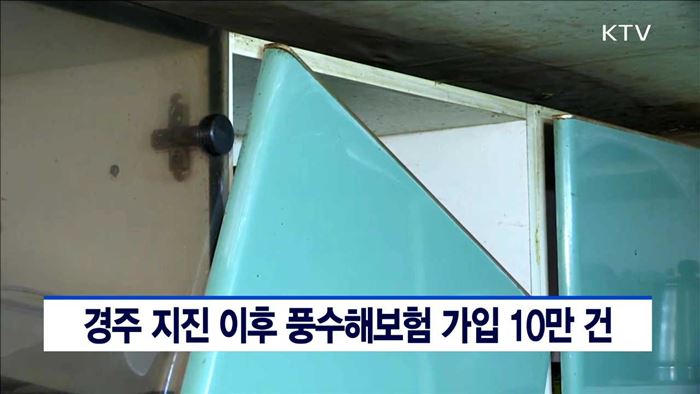 경주 지진 이후 풍수해보험 가입 10만 건