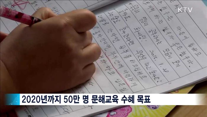 성인 3만 3천 명에 '읽고 쓰는 교육' 지원