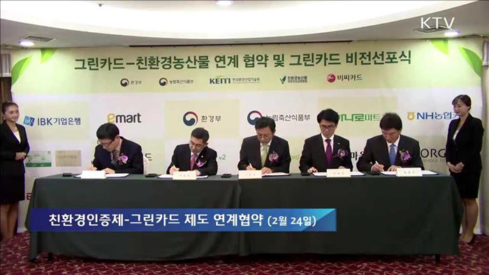 친환경인증제-그린카드 제도 연계협약 (2월 24일)