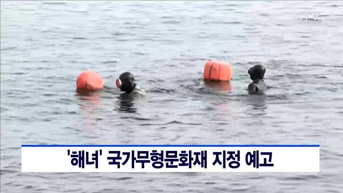 '해녀' 국가무형문화재 지정 예고