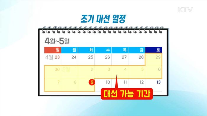 60일 이내 대선 치러야…5월 9일 유력