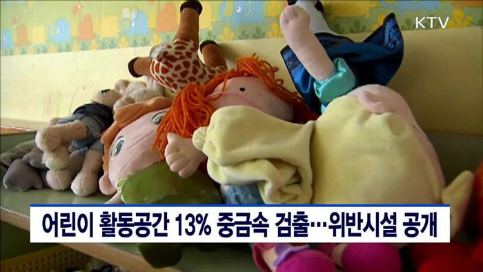 어린이 활동 공간 13% 중금속 검출…위반시설 공개