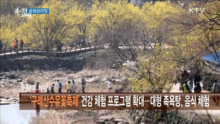 '구례산수유꽃축제' 건강 체험 프로그램 확대···대형 족욕탕, 음식 체험 [문화 브리핑]