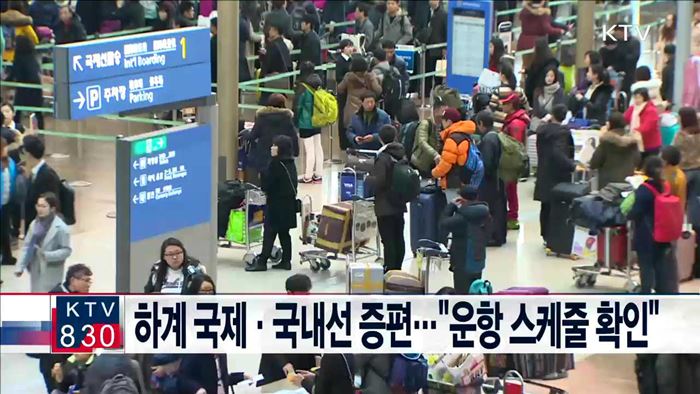 하계 국제·국내선 증편…"운항 스케줄 확인"