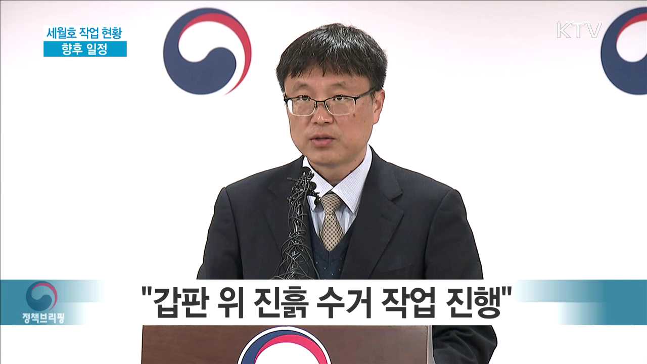 세월호 작업 현황·향후 일정 (17. 04. 02. 10시)