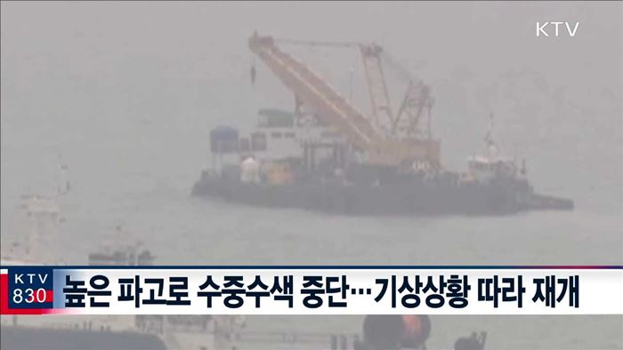 "육상 거치 지연 시 반잠수선 위에서 수색"