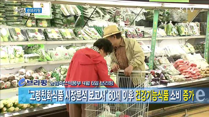 '고령친화식품 시장분석 보고서' 60세 이후 건강기능식품 소비 증가 [e 브리핑]