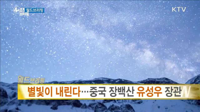 별빛이 내린다···중국 장백산 유성우 장관 [월드 브리핑]