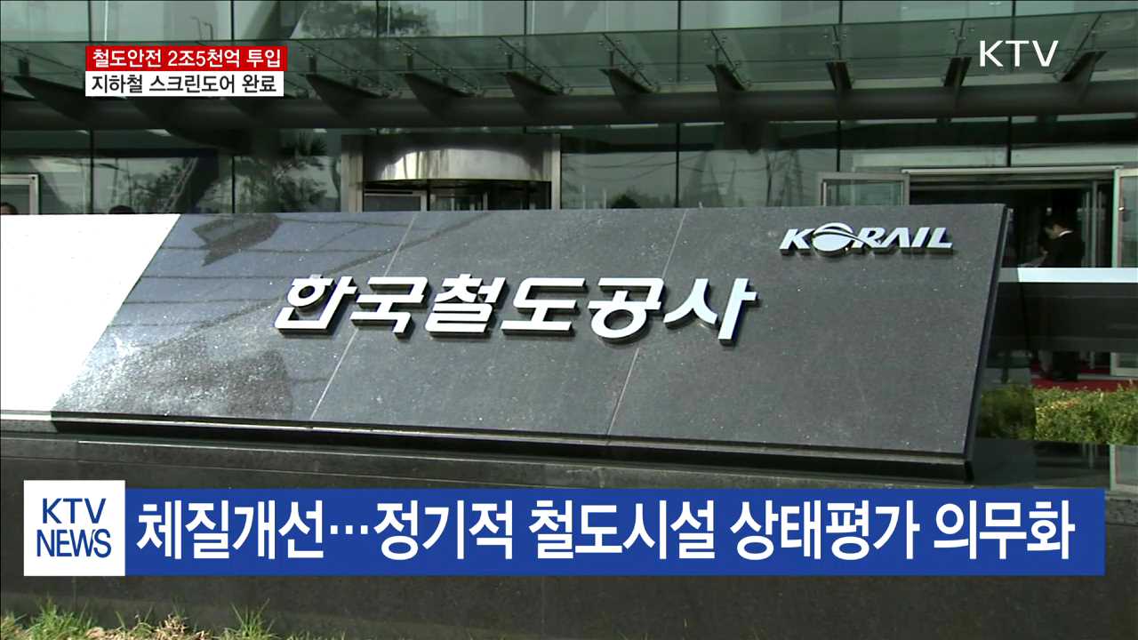 철도안전 2조 5천억 투입…스크린도어 완료