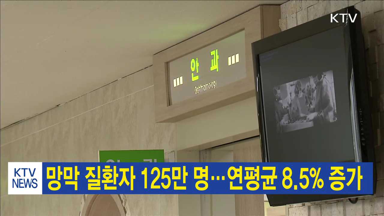 망막 질환자 125만 명…연평균 8.5% 증가