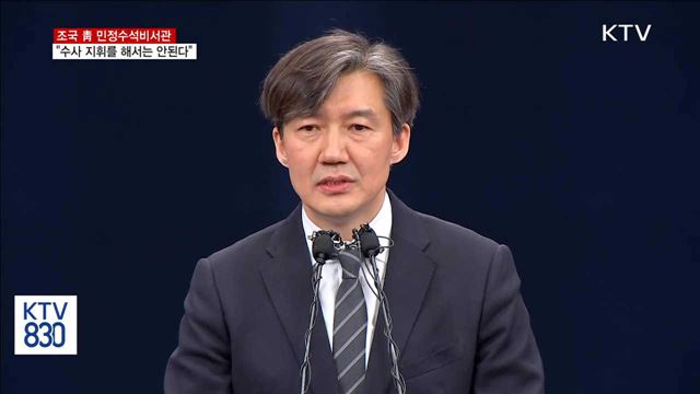 "민정수석은 검찰 수사 지휘해서는 안된다"
