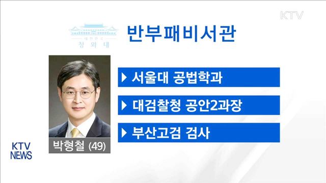 신설 반부패비서관에 박형철 전 부장검사