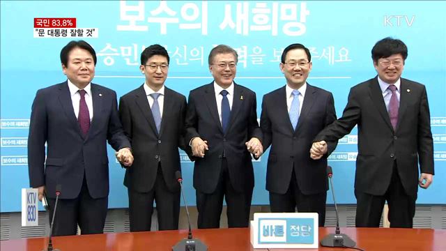 국민 83.8% "문재인 대통령 잘할 것"