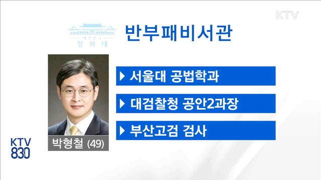 신설 반부패비서관에 박형철 전 부장검사