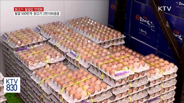 정부, 달걀 500만 개·닭고기 2천100t 공급