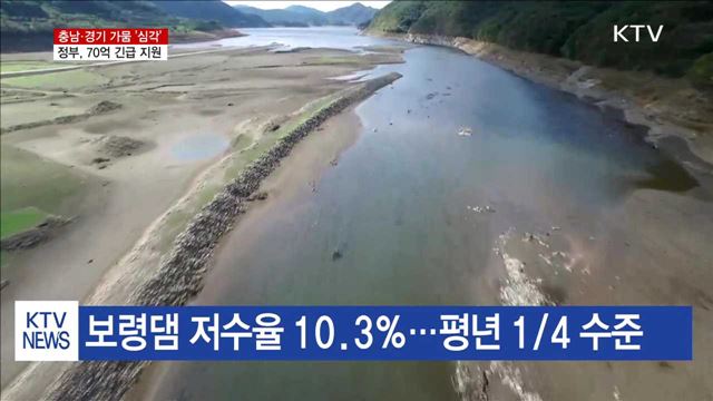 충남·경기지역 가뭄 '심각'…정부, 70억 긴급 지원