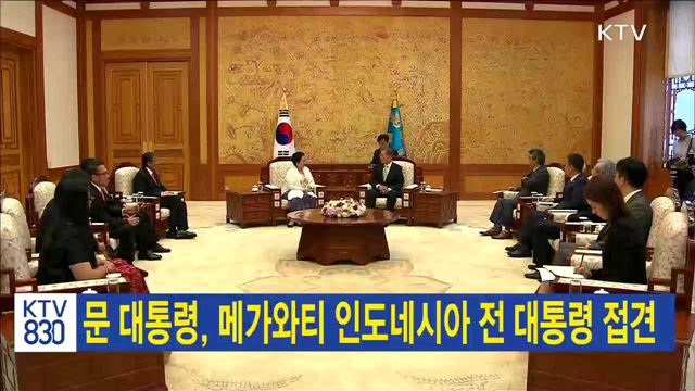 문 대통령, 메가와티 인도네시아 전 대통령 접견