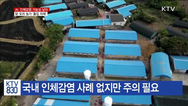 인체감염 가능성 낮아…농가 '출입 자제'