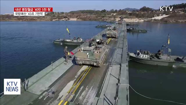 내년 병장월급 40만원… 국방예산 '8.4%' 인상 추진