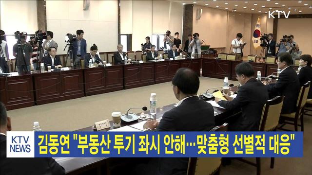 김동연 "부동산 투기 좌시 안해…맞춤형 선별적 대응"